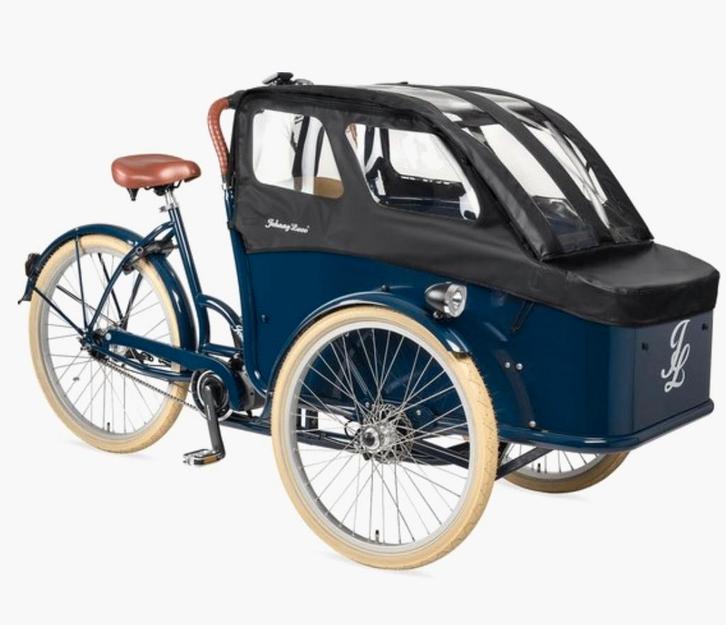 Regenhoes Deluxe Johnny Loco bakfiets, Fietsen en Brommers, Fietsen | Bakfietsen, Johnny Loco, Huif, Ophalen