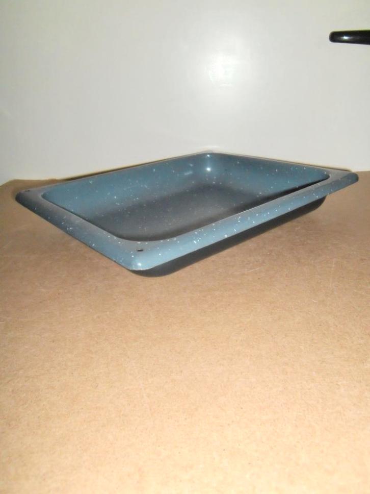 Oude emaille bakplaat,braadslee,grijs,vintage,ovenplaat,igst, Antiek en Kunst, Antiek | Email, Ophalen of Verzenden