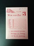 schaken Wijk aan Zee 1983, Hobby & Loisirs créatifs, Sport cérébral & Puzzles, Enlèvement ou Envoi, Moins de 500 pièces, Comme neuf
