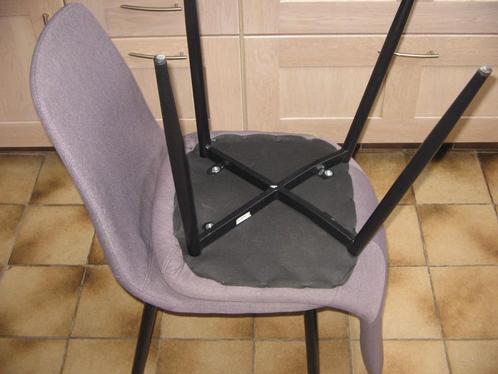 4 mooie stoffen keukenstoelen, Huis en Inrichting, Stoelen, Zo goed als nieuw, Vier, Stof, Grijs, Ophalen of Verzenden