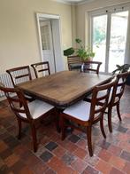 vierkante antieke uitschuifbare tafel, Huis en Inrichting, 200 cm of meer, 100 tot 150 cm, Gebruikt, Eikenhout