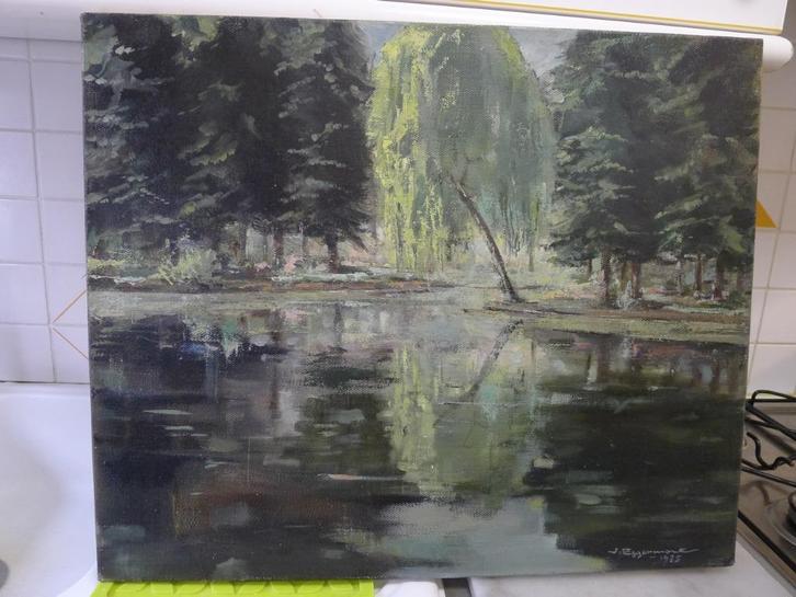 HST L'etang, Antiek en Kunst, Kunst | Schilderijen | Modern, Ophalen of Verzenden