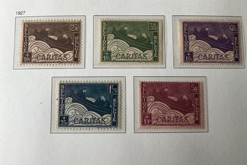 België 1927 – Caritas“Reddingsboot”–postfrisse (OBP 254-258), Enlèvement ou Envoi