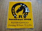 Sticker LRV Turnhout 1948 Ruitertornooi '72, Sport, Ophalen of Verzenden, Zo goed als nieuw