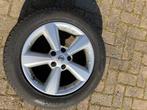 4 zilveren aluminium velgen (NISSAN) met winterbanden (17'), Ophalen