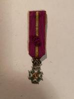 Mini offr Leopold 1 orde, Verzamelen, Ophalen of Verzenden, Landmacht, Lintje, Medaille of Wings