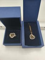 Swarovski ketting en ring in vorm van een hartje, Verzamelen, Ophalen of Verzenden, Zo goed als nieuw