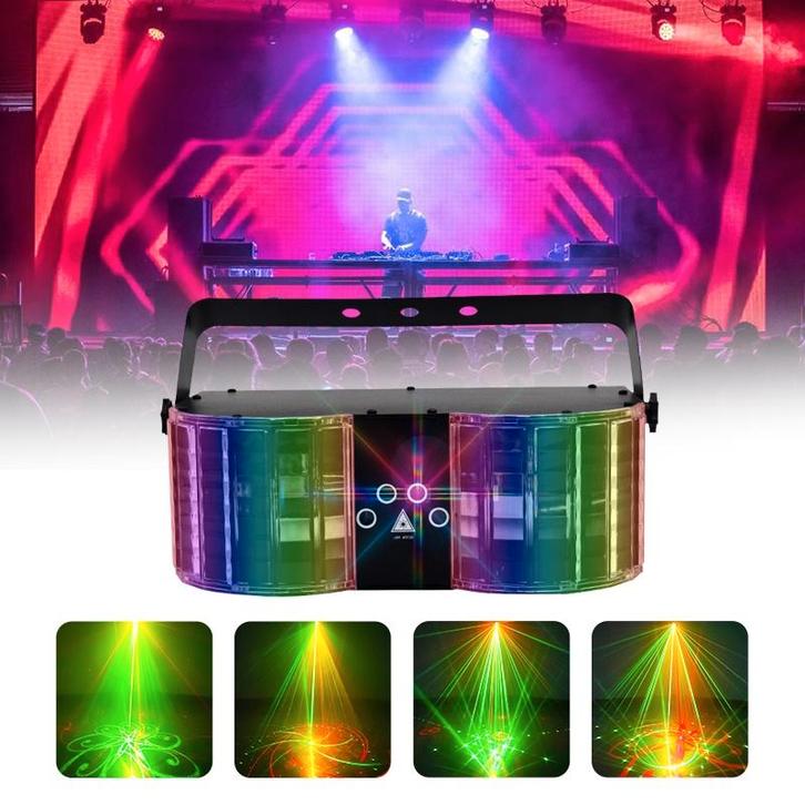 Nieuwe First Class Laser Sweeper RGBW LED RG Laser Butterfly, Musique & Instruments, Lumières & Lasers, Neuf, Laser, Commande sonore