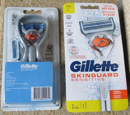 1 gillette skinguard apparaat met 2 mesjes, Handtassen en Accessoires, Uiterlijk | Gezichtsverzorging, Nieuw, Verzorging, Gehele gezicht