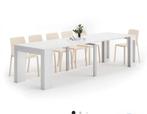 Table a manger extensible blanc laqué, Ophalen, Kunststof, Nieuw, 50 tot 100 cm