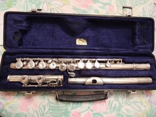 flûte traversiaire Maxtone en argent, Muziek en Instrumenten, Blaasinstrumenten | Dwarsfluiten en Piccolo's, Zo goed als nieuw