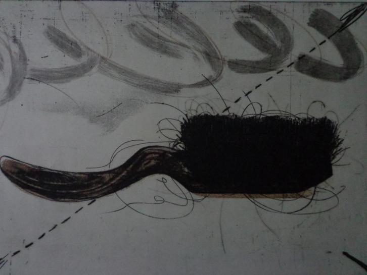 leuke ets Alain Winance "Brosse" (borstel), Antiek en Kunst, Kunst | Etsen en Gravures, Ophalen of Verzenden