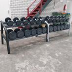 Technogym Dumbells Set 7 kilo tot 40 kilo + Technogym Racks, Ophalen, Zo goed als nieuw