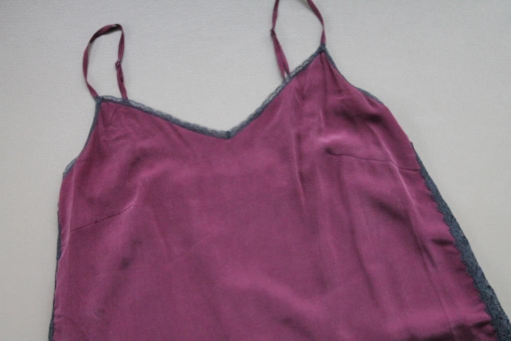 Weinig gedr top Zadig & Voltaire, matte zijde met kant, Sans manches, Zadig & Voltaire, Autres couleurs, Comme neuf