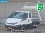 Iveco Daily 35C12 Kipper Euro6 Dubbel Cabine 3500kg trekhaak, Autos, Camionnettes & Utilitaires, Vitres électriques, 120 ch, 3500 kg