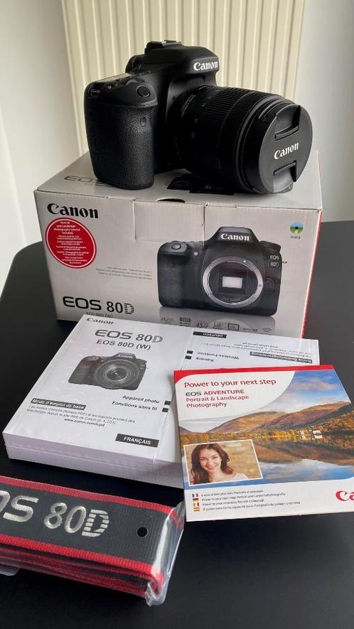 Canon EOS 80D met Canon EF-S 18-135mm  lens, TV, Hi-fi & Vidéo, Appareils photo numériques, Neuf, Reflex miroir, Canon, Enlèvement