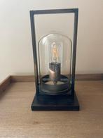 Tafellamp Tiburio met glas stolp en metaal koper kleur, Huis en Inrichting, Ophalen, Zo goed als nieuw, Glas, Minder dan 50 cm