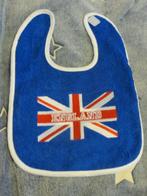 blauw slabbetje met Engelse vlag, Ophalen of Verzenden, Jongetje of Meisje, Zo goed als nieuw