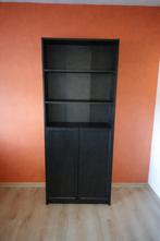 BILLY / OXBERG Boekenkast met deuren, zwart eikenpatroon,, Ophalen, Met deur(en), 200 cm of meer, 50 tot 100 cm