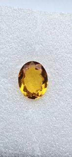 Pierre précieuse véritable Topaze jaune 14,70 carats Ovale, Enlèvement ou Envoi, Jaune