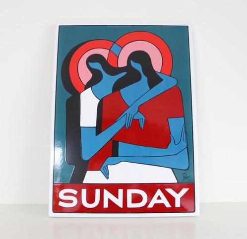 By Parra emaille / Emaillerie Belge in nieuwstaat! Rare Kaws, Antiek en Kunst, Kunst | Designobjecten, Ophalen of Verzenden