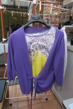 Twinset paars geel Nice Connection mt 42, Enlèvement ou Envoi, Autres couleurs, Comme neuf, Nice Connection