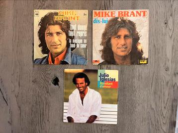 Singles vinyles vintage Mike Brant et Julio Iglesias