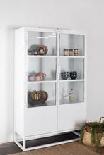 Vitrinekasten Urban Wit, Ophalen, 100 tot 150 cm, 200 cm of meer, Zo goed als nieuw