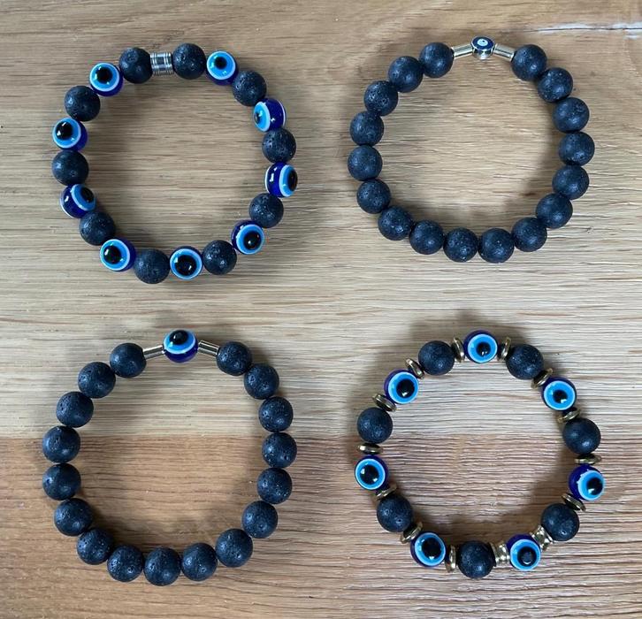 Bracelets homme, Handtassen en Accessoires, Armbanden, Nieuw, Overige materialen, Zwart, Met bedels of kralen, Ophalen of Verzenden