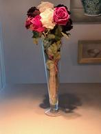 Joli bouquet de roses colorées dans un grand vase !, Enlèvement ou Envoi, Utilisé