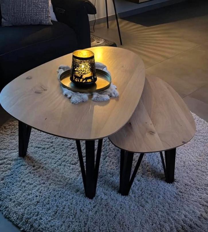 Table de salln fabrication velge, Maison & Meubles, Tables | Tables de salon, Comme neuf, Chêne, Enlèvement