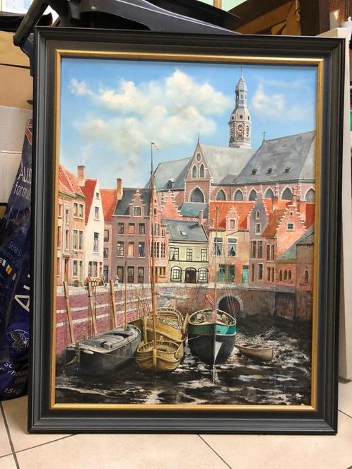 schilderij, Antiek en Kunst, Kunst | Schilderijen | Klassiek, Ophalen of Verzenden