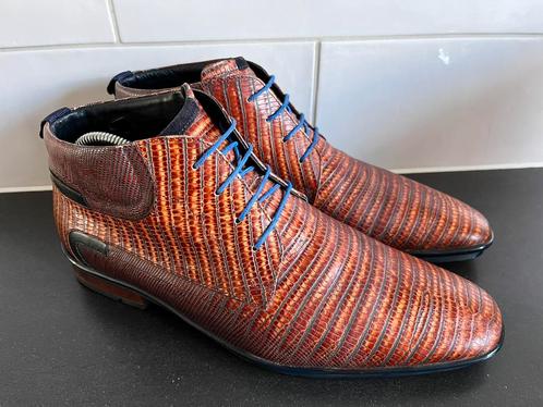 Floris van Bommel herenschoenen maat 9.5 / 43.5, Kleding | Heren, Schoenen, Zo goed als nieuw, Veterschoenen, Bruin, Ophalen of Verzenden