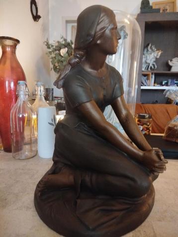 Groot Jeanne d'Arc beeld brons patina kleur - 43 cm hoog beschikbaar voor biedingen