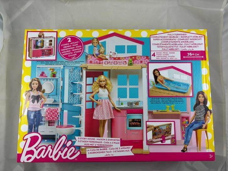 Nieuw Barbie Playset Huis met 2 verdiepingen, Kinderen en Baby's, Speelgoed | Poppenhuizen, Nieuw, Poppenhuis, Ophalen of Verzenden
