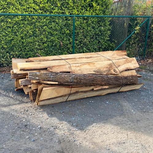 EIK kantplanken - halfdroog, Tuin en Terras, Brandhout, Ophalen of Verzenden