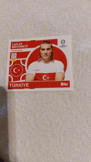Topps/Sticker/UEFA Euro 2024  Çağlar Söyüncü Turkije 