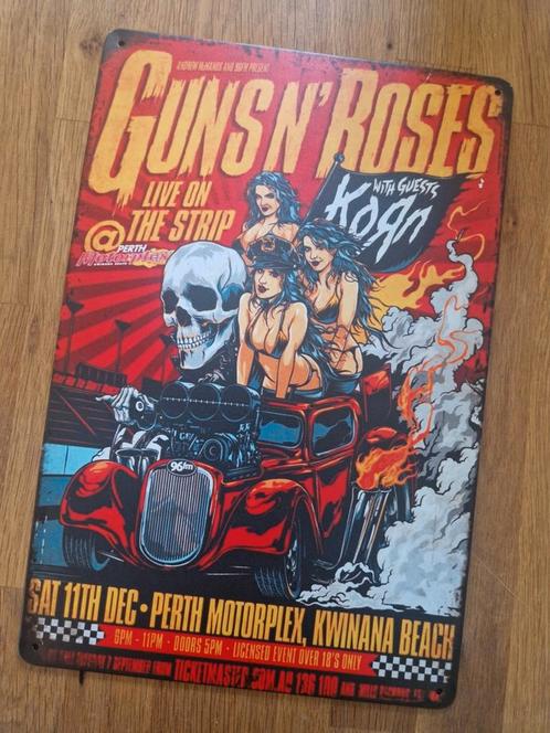 Metalen wandplaat Guns N Roses, Verzamelen, Merken en Reclamevoorwerpen, Nieuw, Ophalen of Verzenden