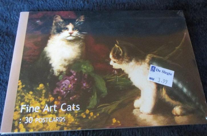 10 kaarten poezen , reproductie van schilderijen , nieuw, Collections, Cartes postales | Animaux, Non affranchie, 1980 à nos jours