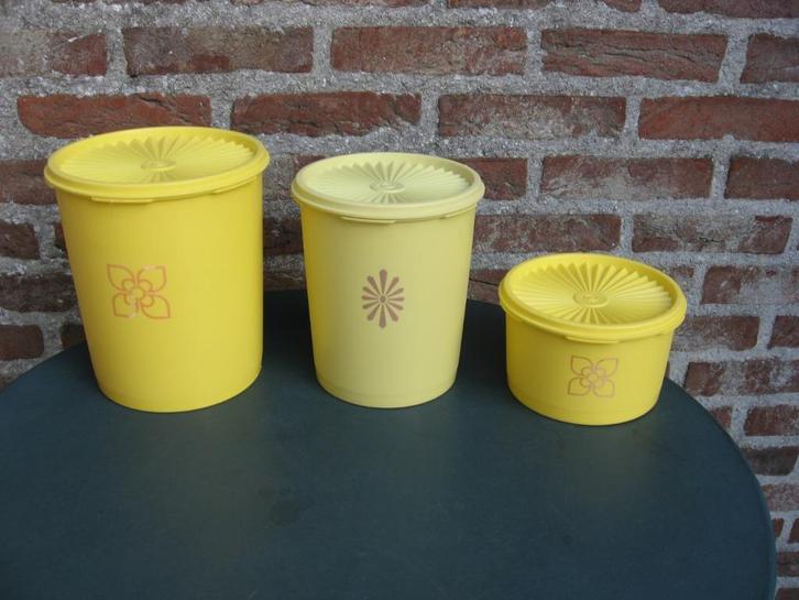 tupperware: kommen met zonnedeksel/sterdeksel, Huis en Inrichting, Keuken | Tupperware, Gebruikt, Bus of Trommel, Ophalen of Verzenden