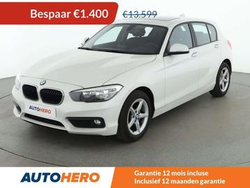 BMW 1 Serie 116 116d (bj 2018), Auto's, Gebruikt, Zwart, 116 pk, Wit