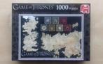 Puzzel Game of Thrones 1000 stukjes, Ophalen of Verzenden, 500 t/m 1500 stukjes, Zo goed als nieuw, Legpuzzel