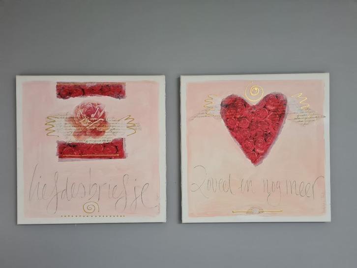 2 werkjes van Véronique Puts, Antiek en Kunst, Kunst | Schilderijen | Klassiek, Ophalen