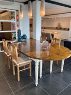 Flamant Landelijke Tafel met 3 Verlengstuken, Huis en Inrichting, Tafels | Eettafels, Ophalen, Kersenhout, 100 tot 150 cm, 200 cm of meer