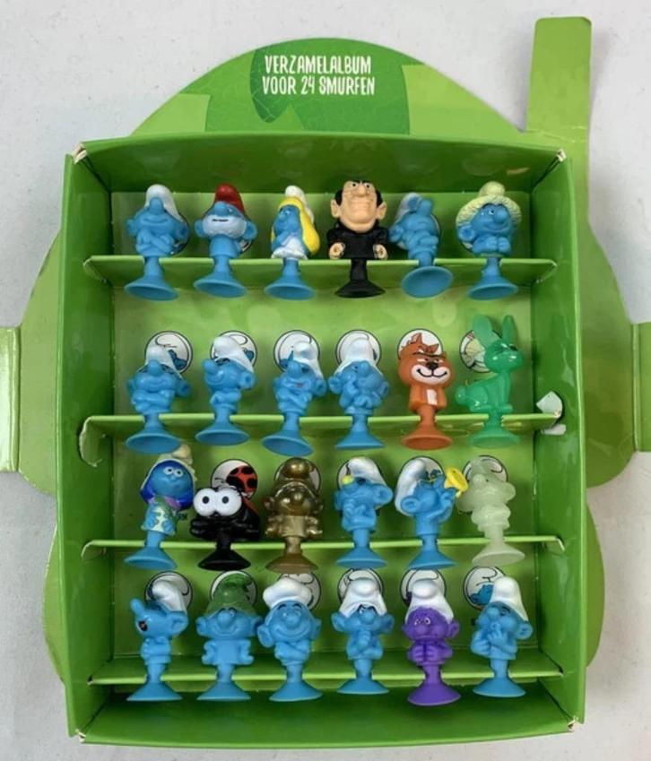 Smurfen micro popz het verloren dorp verzamelalbum Plus, Verzamelen, Smurfen, Zo goed als nieuw, Verzenden