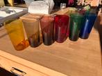 Retro seventies gekleurde drinkglazen, Ophalen of Verzenden, Zo goed als nieuw