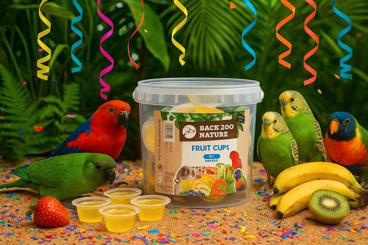 Back Zoo Nature Fruitkuipjes Mix Emmer 100 Stuks, Dieren en Toebehoren, Vogels | Toebehoren, Nieuw, Ophalen