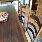 Eikenhouten tafel plus 6 stoelen, kleur zie foto´s, Antiek en Kunst, Ophalen