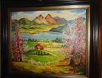 Schilderij op doek- panorama, Antiek en Kunst, Ophalen of Verzenden