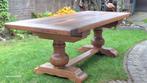 Eiken eettafel, kloostertafel bolpoottafel 225x92 cm., Huis en Inrichting, Antiek landelijk kasteeltafel, Eikenhout, 200 cm of meer
